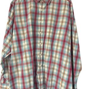 Club Room Red and Blue Button Down Shirt